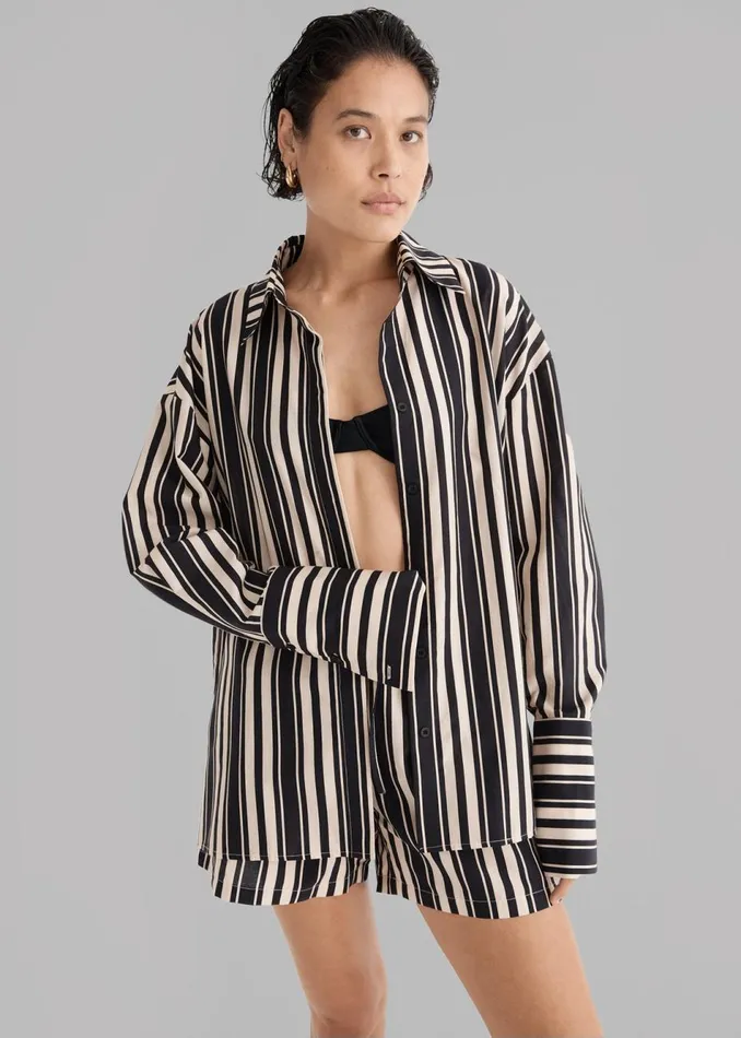 Women The Frankie Shop Tops Solaqua The Amelie Shirt Cinque Stripe