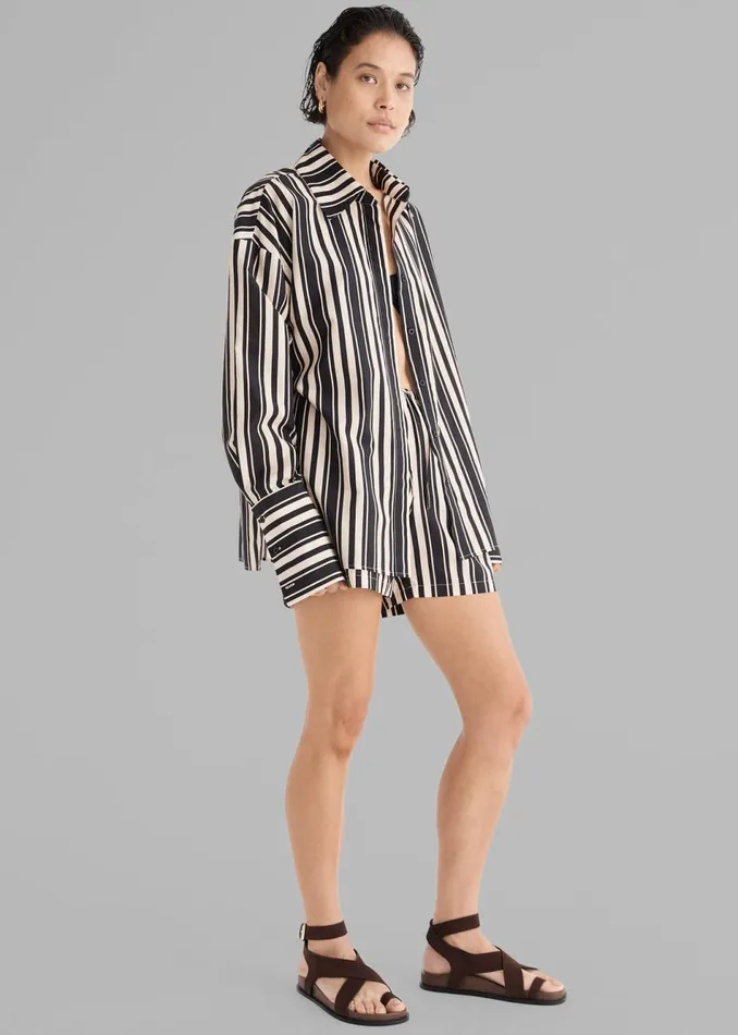 Women The Frankie Shop Tops Solaqua The Amelie Shirt Cinque Stripe