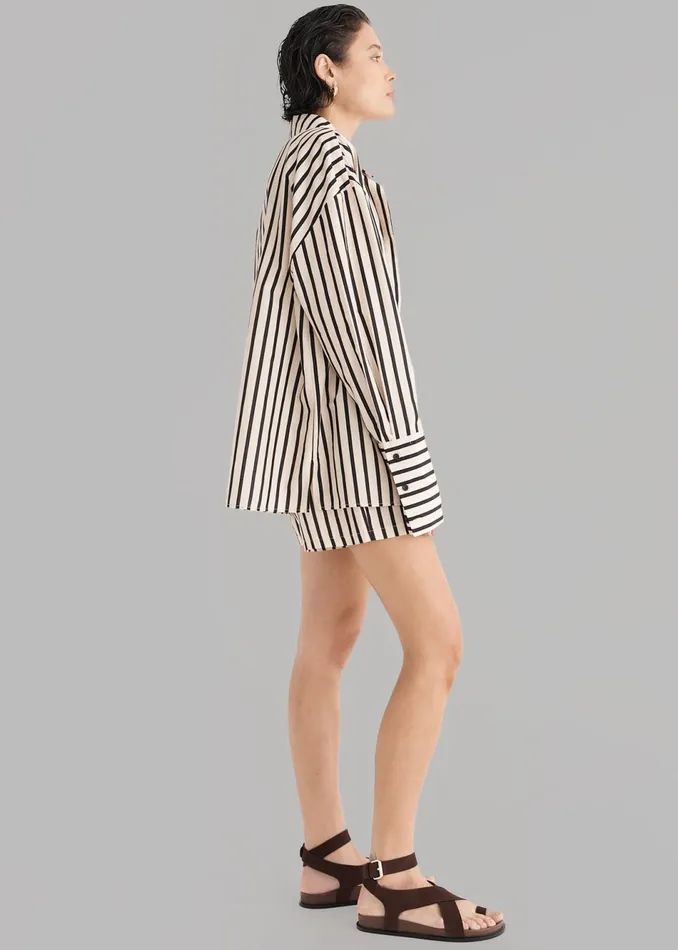 Women The Frankie Shop Tops Solaqua The Amelie Shirt Classico Stripe