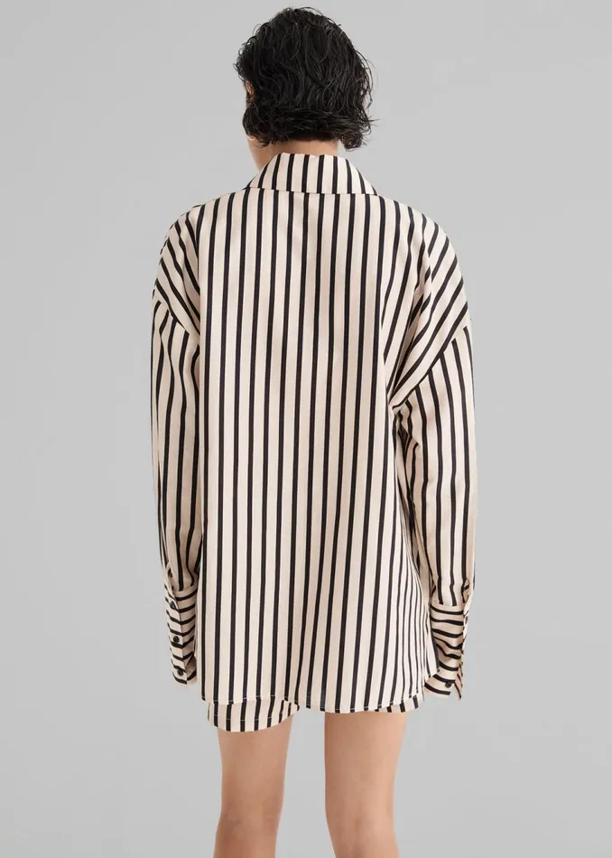 Women The Frankie Shop Tops Solaqua The Amelie Shirt Classico Stripe