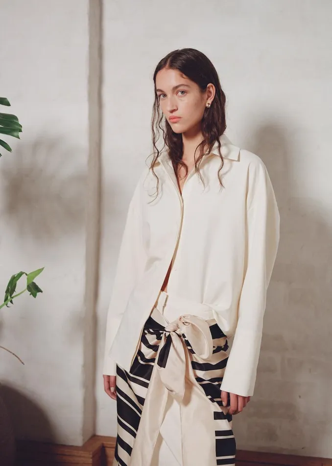 Women The Frankie Shop Tops Solaqua The Amelie Shirt Ivory