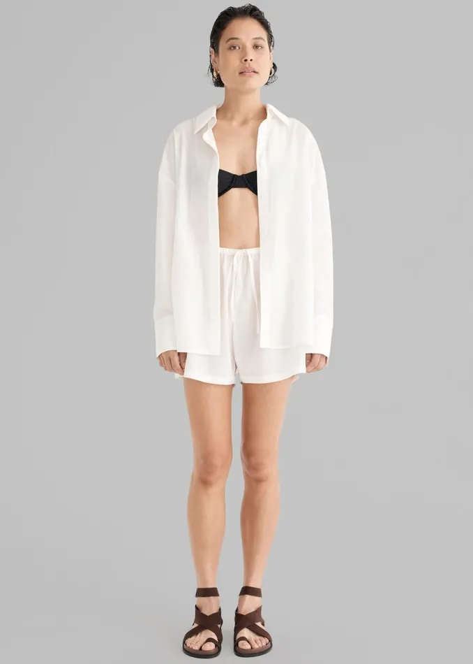 Women The Frankie Shop Tops Solaqua The Amelie Shirt Ivory