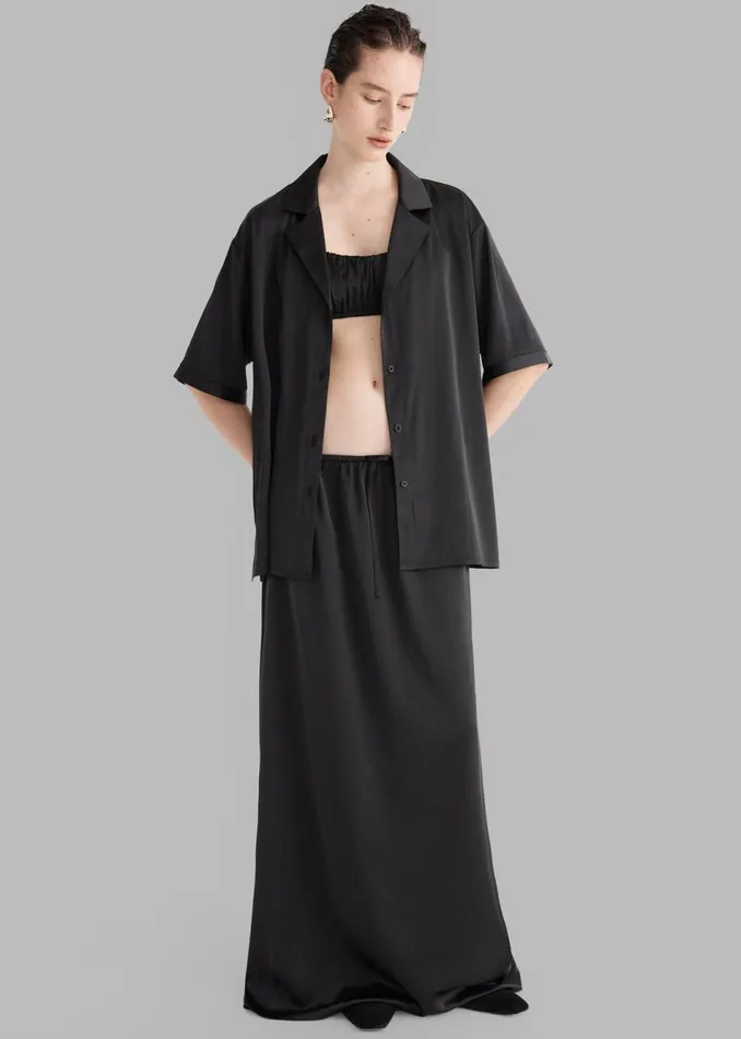 Women The Frankie Shop Tops Solaqua The Havana Shirt Noir