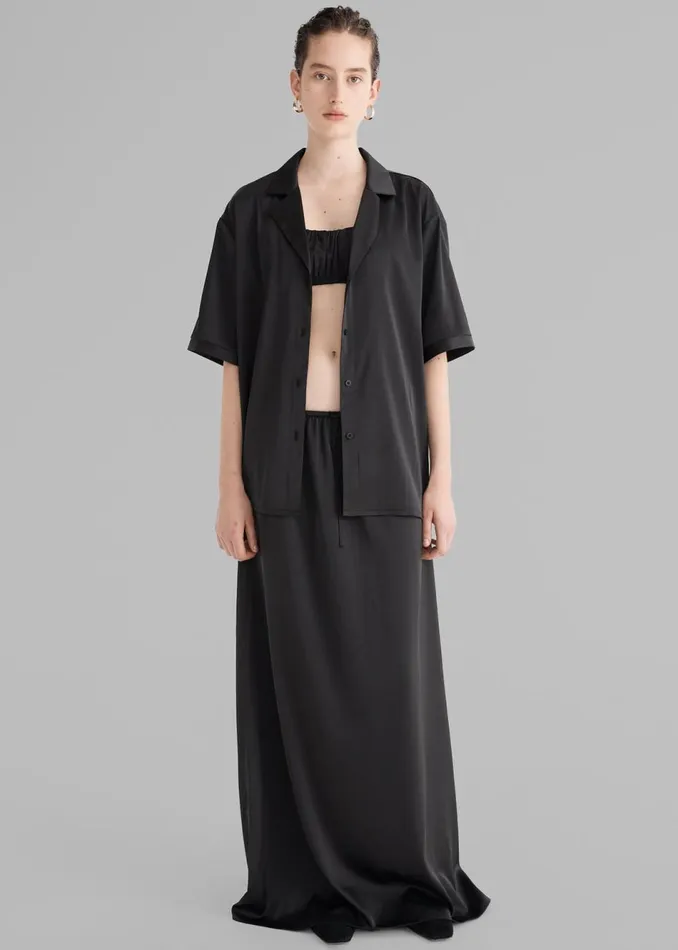 Women The Frankie Shop Tops Solaqua The Havana Shirt Noir