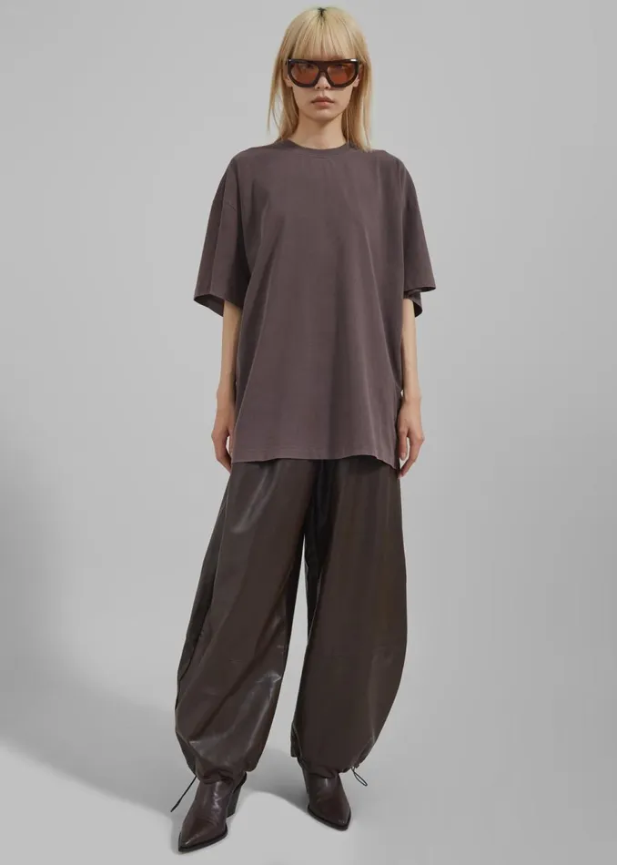 Women The Frankie Shop Tops Sportmax Blocco TShirt Dark Brown