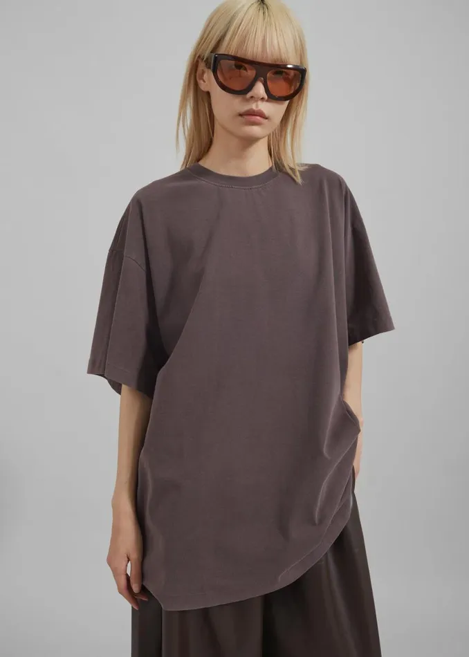Women The Frankie Shop Tops Sportmax Blocco TShirt Dark Brown