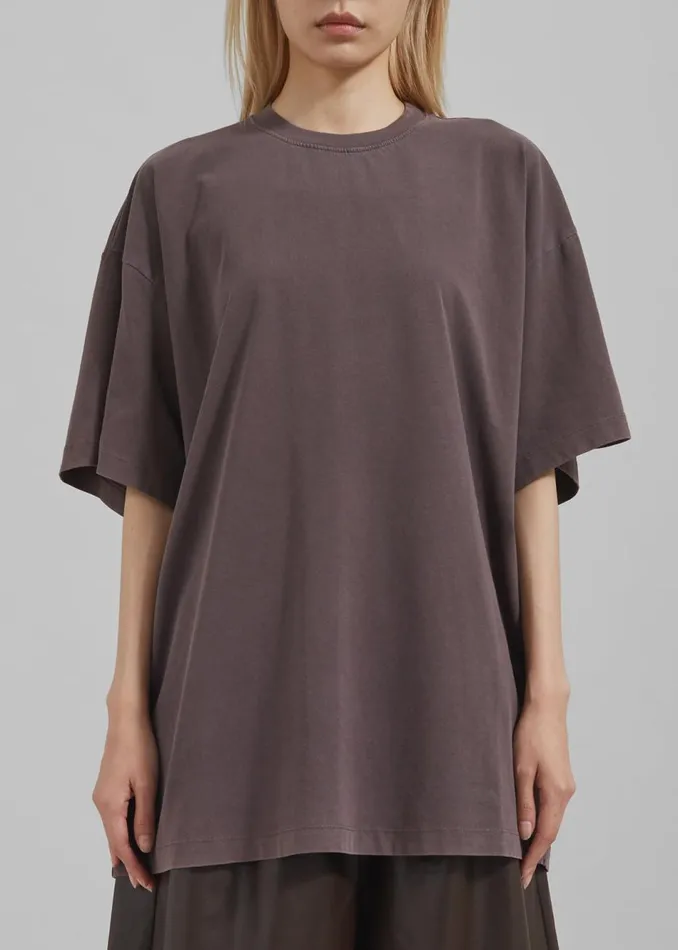 Women The Frankie Shop Tops Sportmax Blocco TShirt Dark Brown