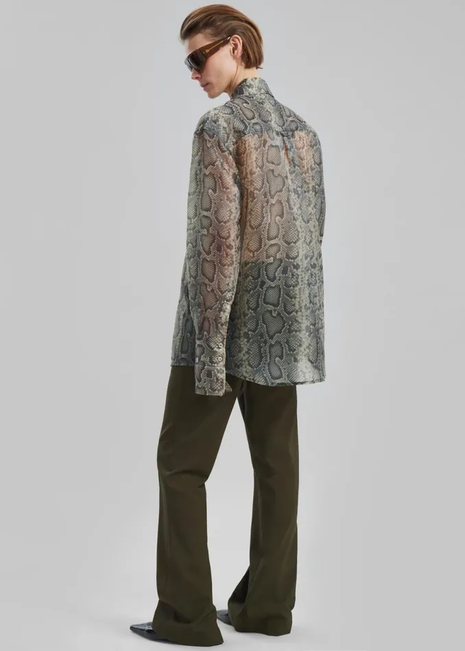 Women The Frankie Shop Tops Sportmax Canore Top Beige Python