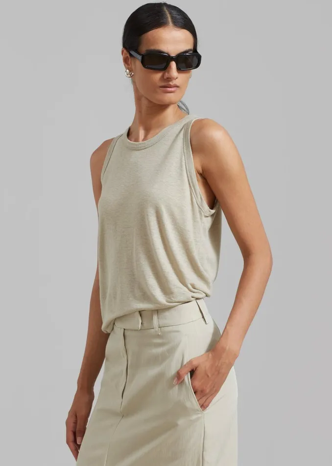 Women The Frankie Shop Tops Taya Tank Top Olive