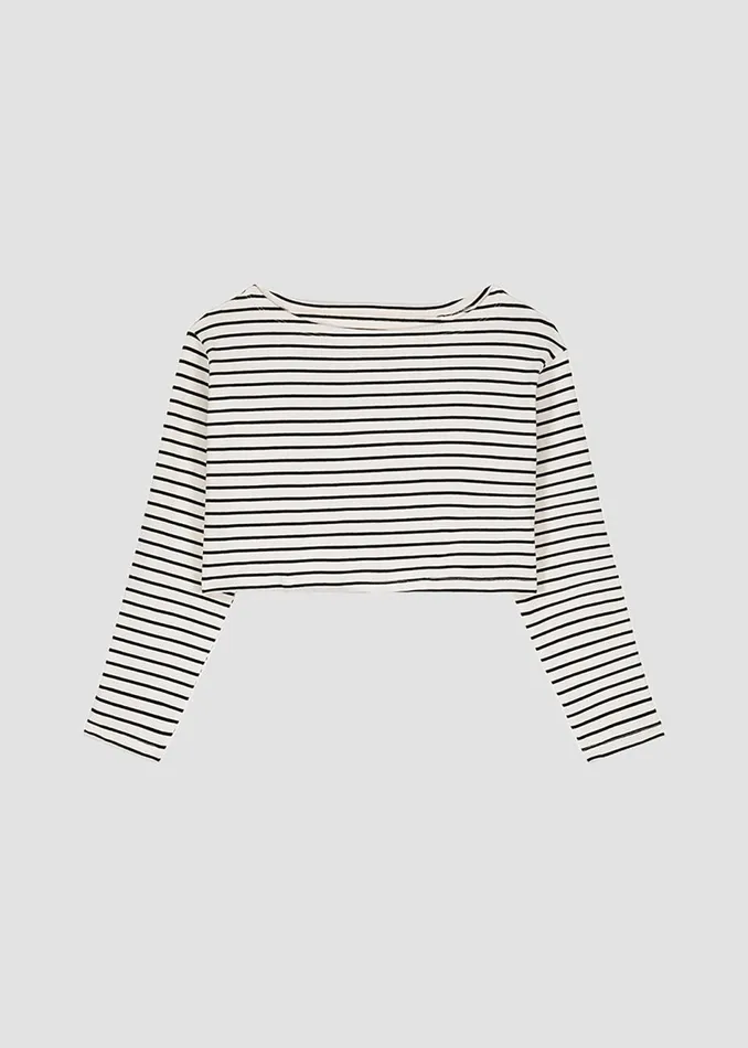 Women The Frankie Shop Tops Tilla Boatneck Top Black Stripe