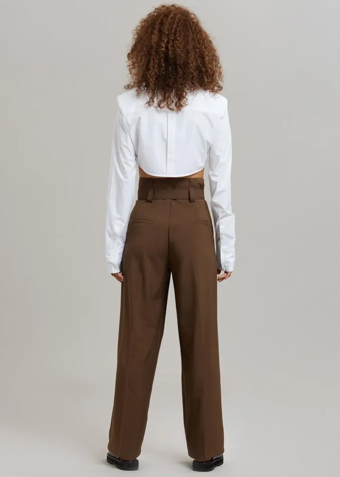 Women The Frankie Shop Tops Uma Cropped Shirt White