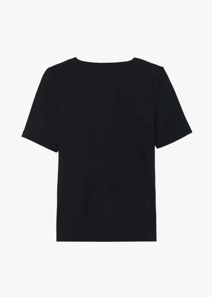 Women The Frankie Shop Tops Vera Scoop Back Shirt Black