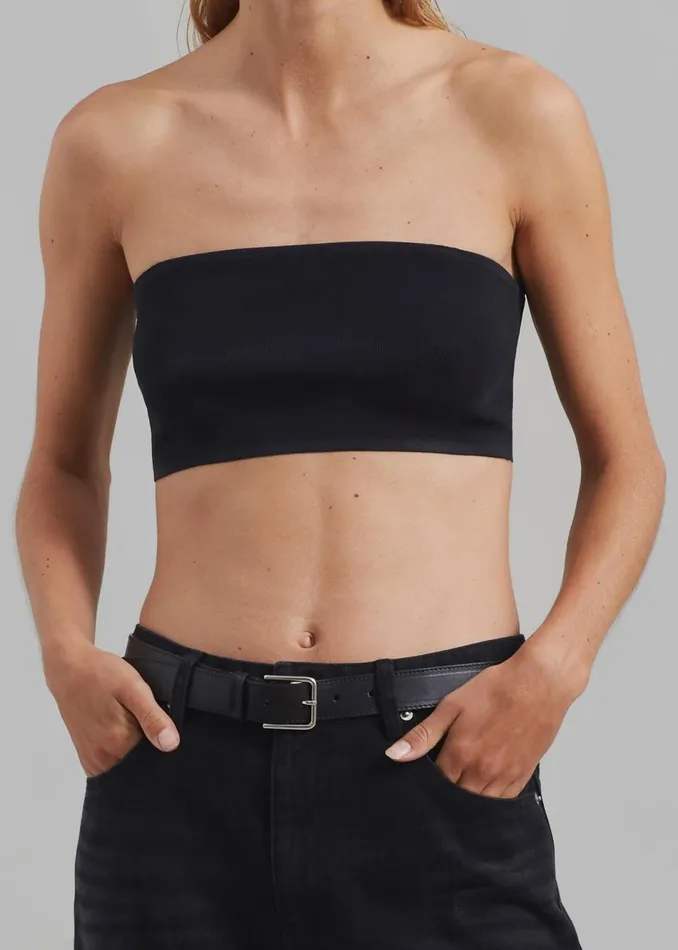 Women The Frankie Shop Tops Winona Knit Bra Black