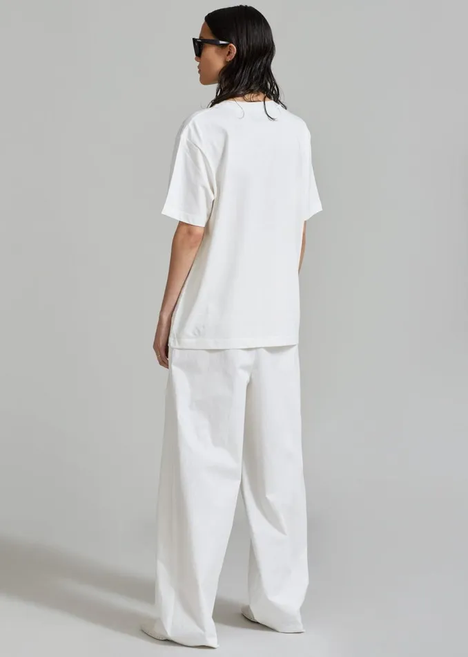Women The Frankie Shop Tops X Thomas Llu Slope TShirt Off Whiteblack