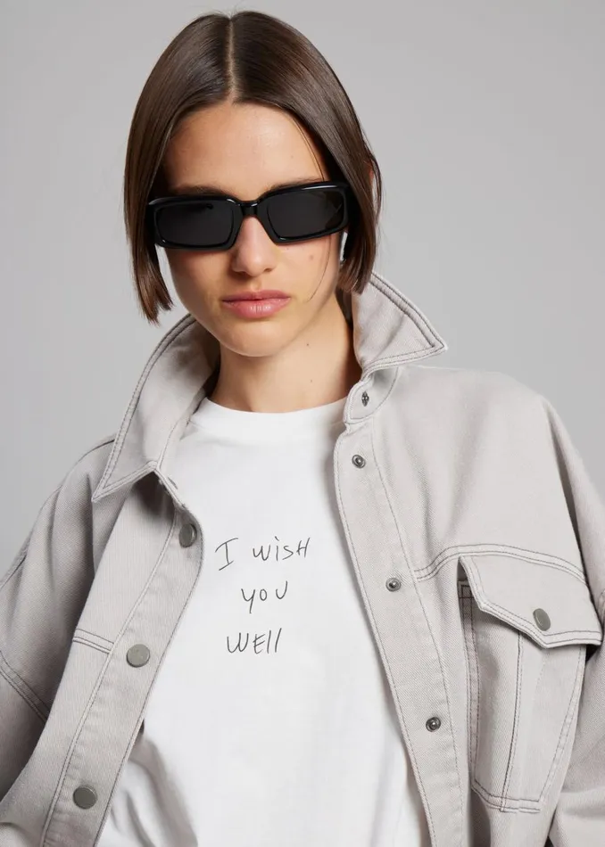 Women The Frankie Shop Tops X Thomas Llu Slope TShirt Off Whiteblack