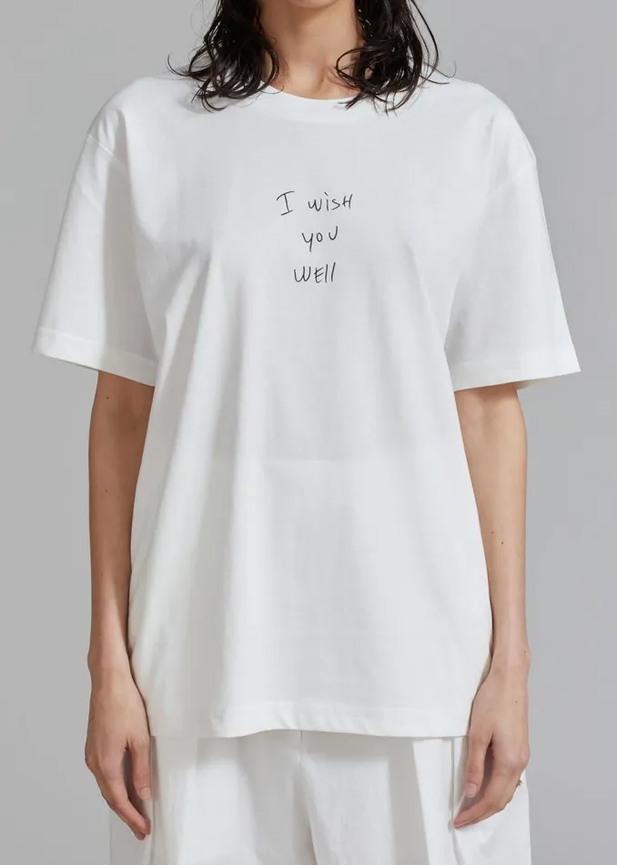 Women The Frankie Shop Tops X Thomas Llu Slope TShirt Off Whiteblack