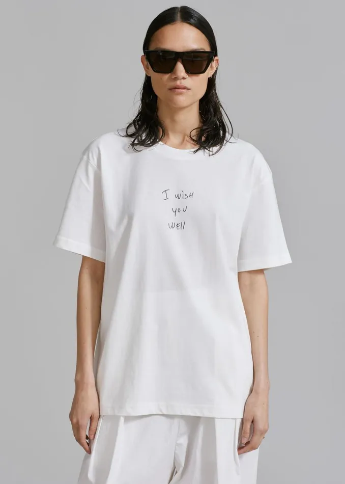 Women The Frankie Shop Tops X Thomas Llu Slope TShirt Off Whiteblack