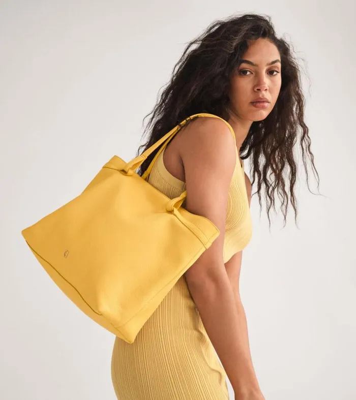 Women Tote Bags Cole Haan Essential Soft Tote Bag Sunset Gold