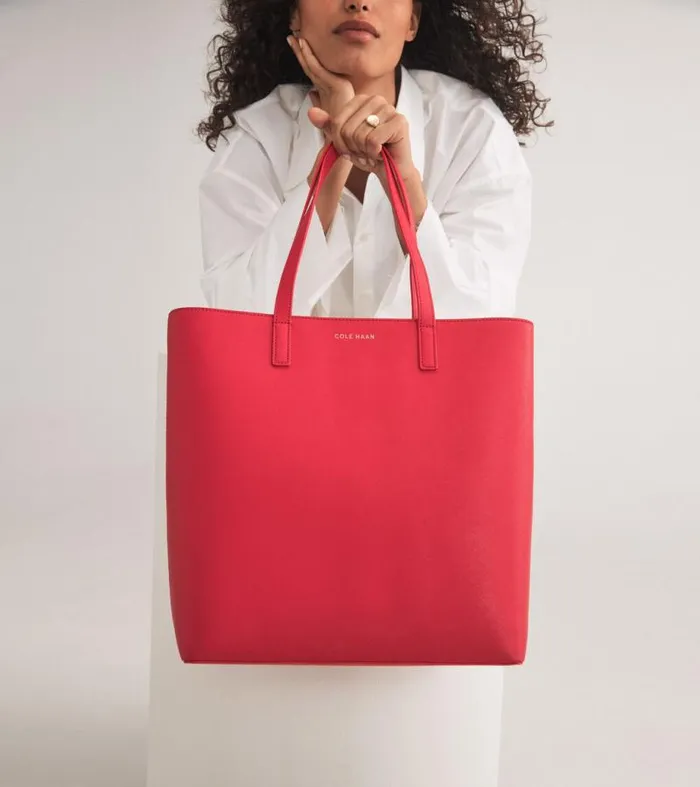Women Tote Bags Cole Haan Go Anywhere Tote Bag Hot Chilli Red