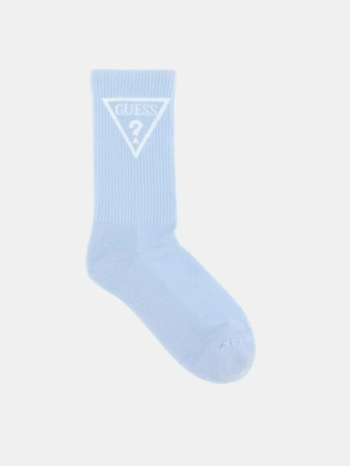 Women Triangle Logo Socks Light Blue Guess Underwear