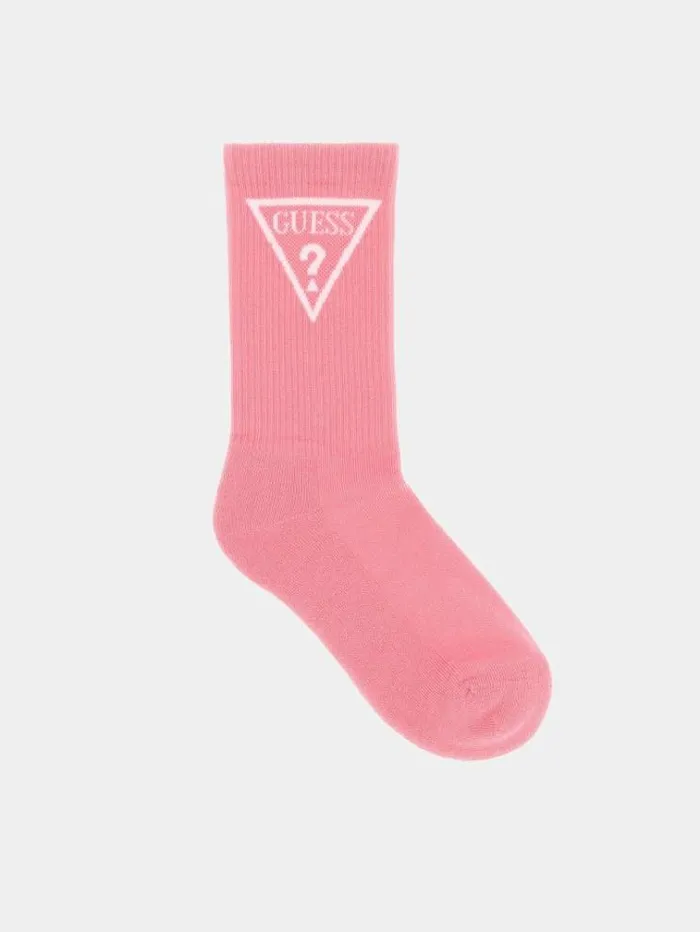Women Triangle Logo Socks Pink Guess Underwear