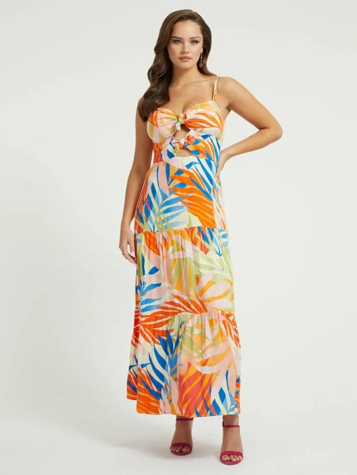 Women Tropical Print Long Dress Multicolor Pattern Guess Dresses And Jumpsuits Women Tropical Print Long Dress Multicolor Pattern Guess Dresses And Jumpsuits