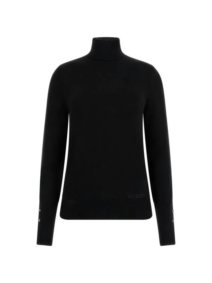 Women Turtle Neck Sweater Black Guess Knitwear And Sweatshirts