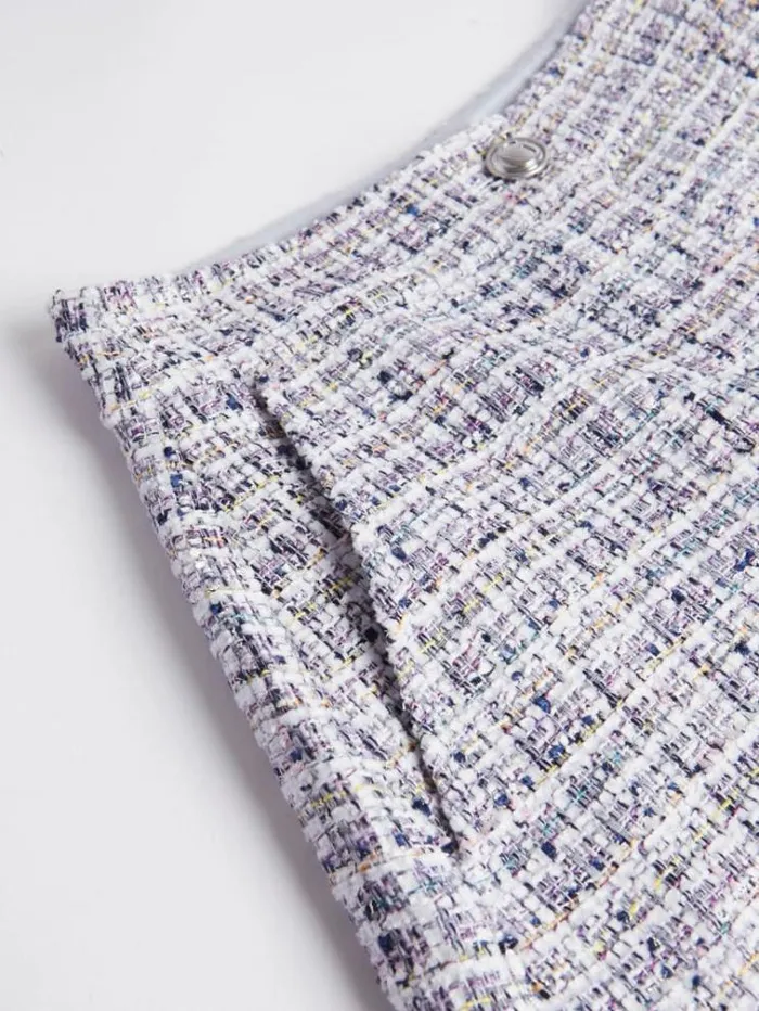 Women Tweed Shorts Light Blue Guess Skirts And Shorts