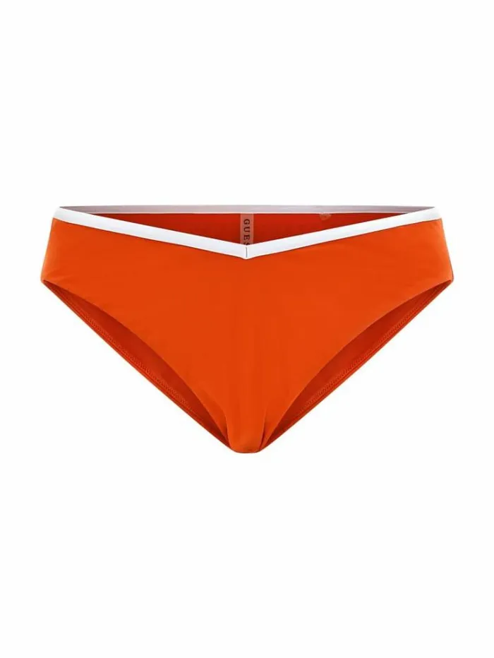 Women V Shape Brief Bikini Bottom Orange Guess Beachwear