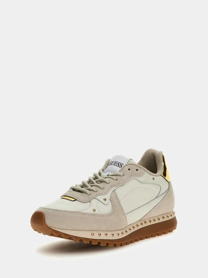 Women Vanya Real Leather Running Shoes White Guess Sneakers