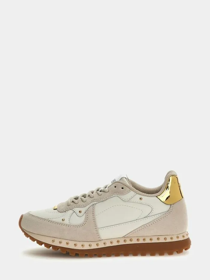 Women Vanya Real Leather Running Shoes White Guess Sneakers