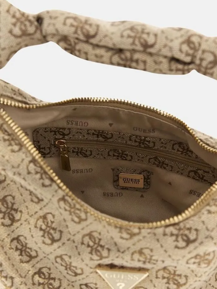 Women Velina 4g Logo Hobo Beige Guess Handbags