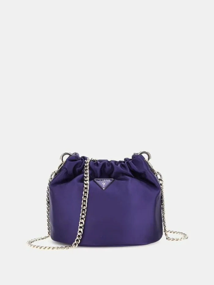 Women Velina Pouch Purple Guess Crossbody Bags