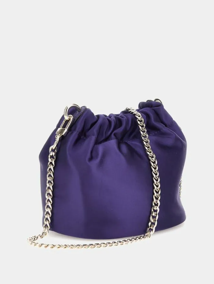 Women Velina Pouch Purple Guess Crossbody Bags