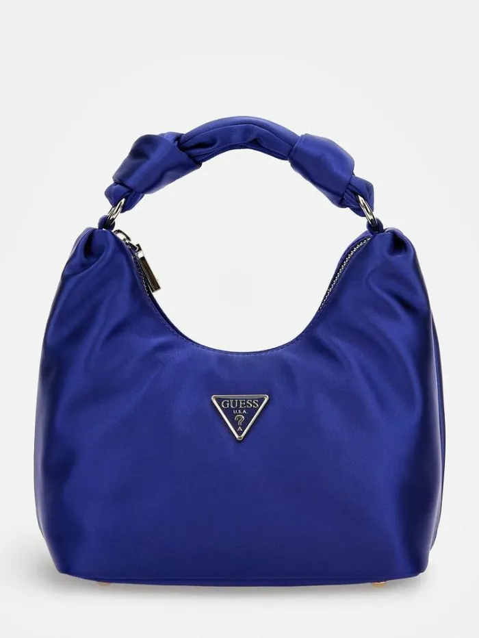 Women Velina Satin Mini Handbag Dark Blue Guess Mini Bags
