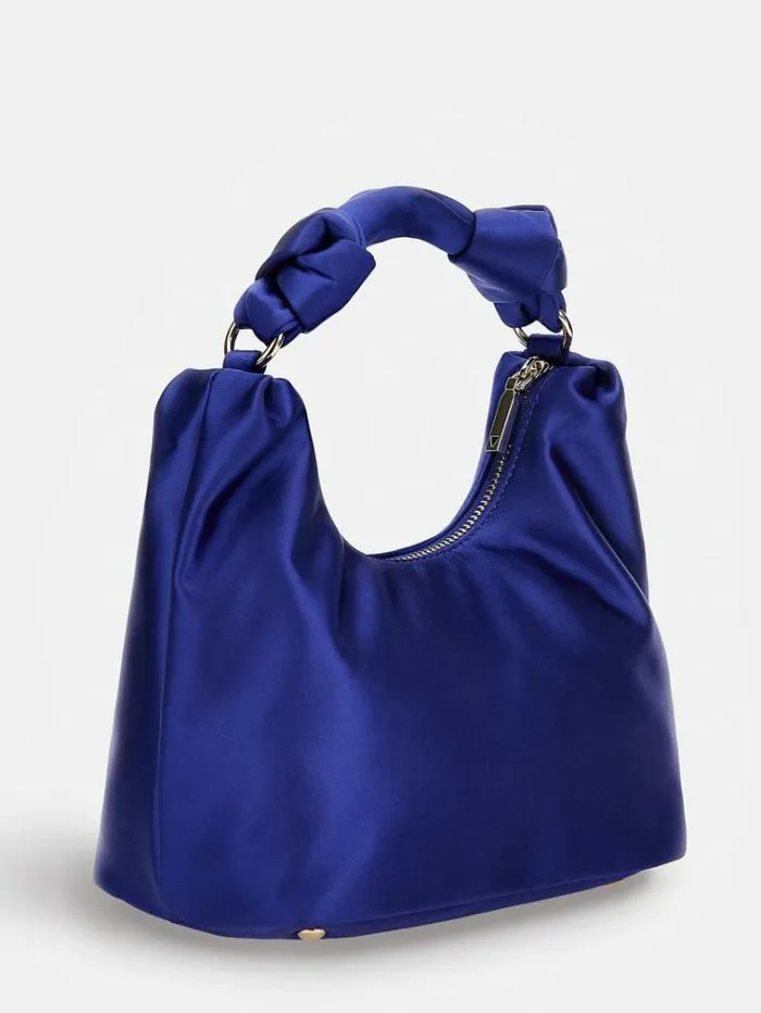 Women Velina Satin Mini Handbag Dark Blue Guess Mini Bags
