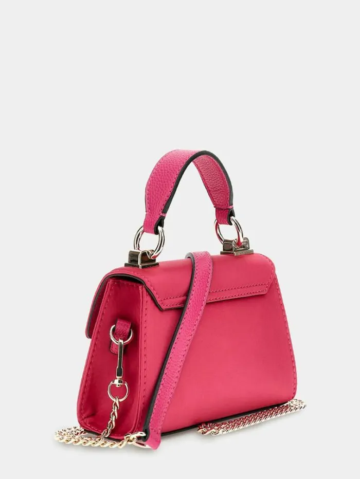 Women Velina Satin Mini Handbag Fuchsia Guess Mini Bags