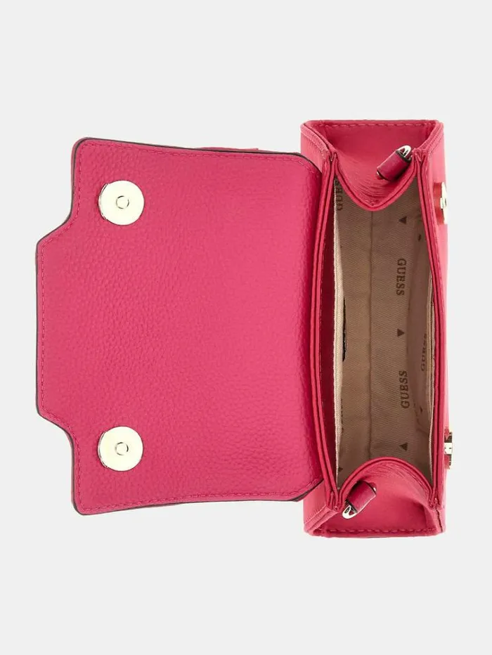 Women Velina Satin Mini Handbag Fuchsia Guess Mini Bags