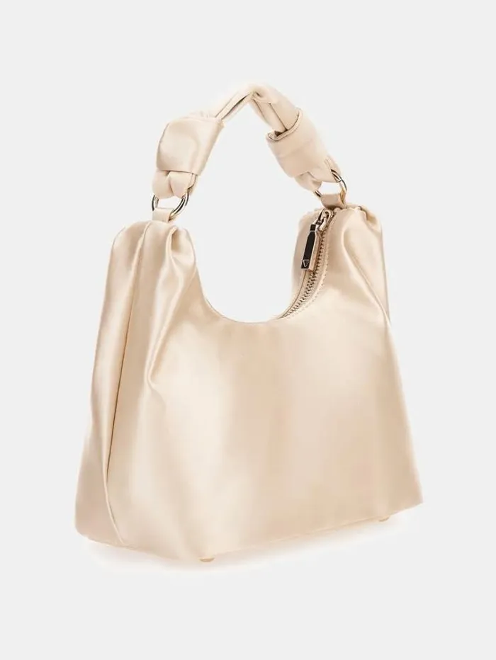 Women Velina Satin Mini Handbag Gold Guess Clutches And Evening Bags