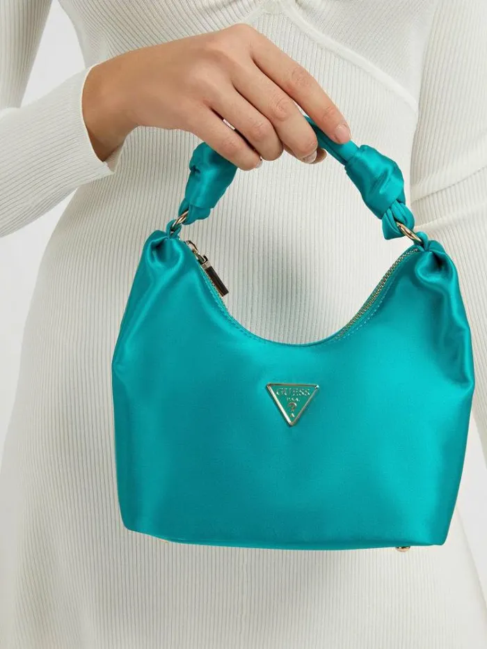 Women Velina Satin Mini Handbag Green Guess Mini Bags