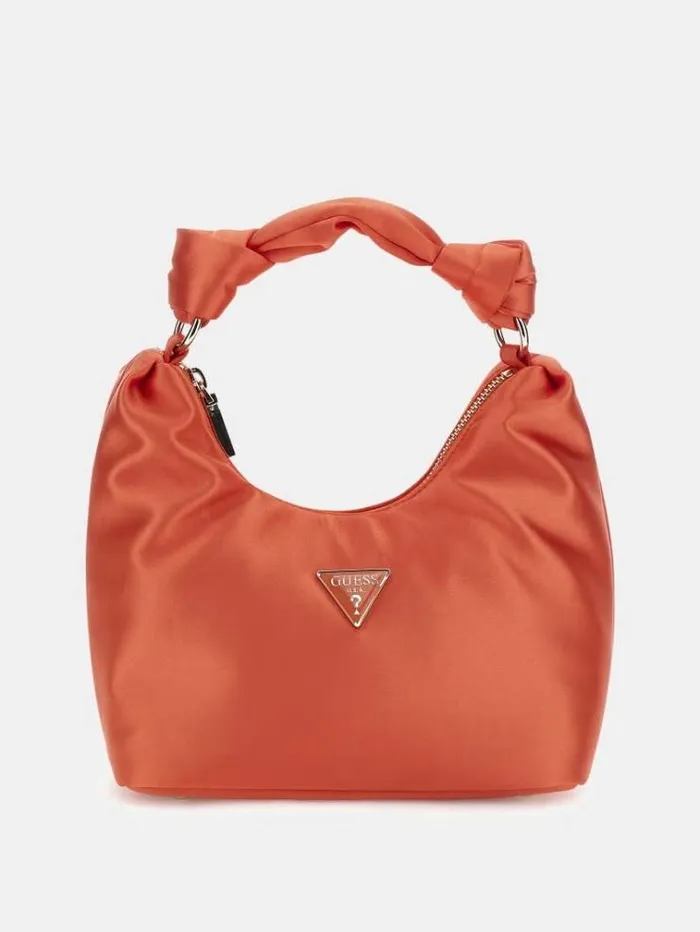 Women Velina Satin Mini Handbag Orange Guess Clutches And Evening Bags
