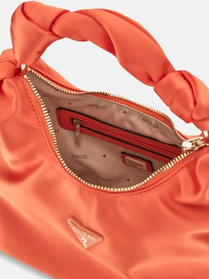 Women Velina Satin Mini Handbag Orange Guess Clutches And Evening Bags