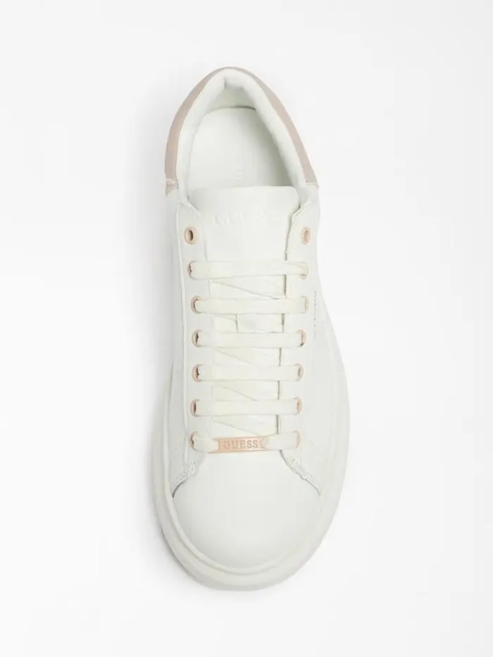 Women Vibo Mixed Leather Sneaker Pink Guess Sneakers