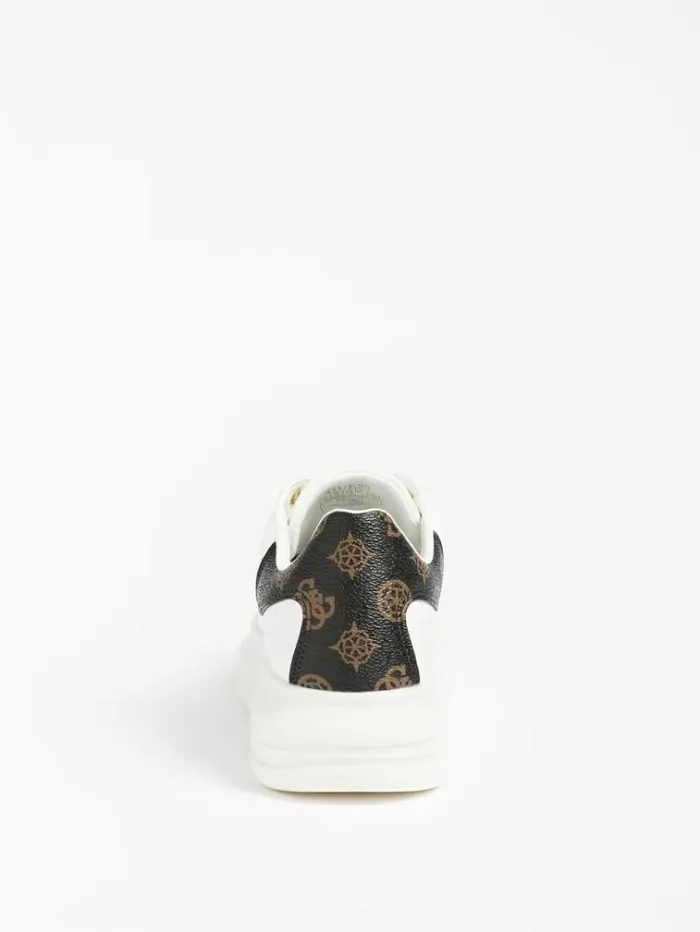 Women Vibo Mixed Leather Sneaker White Guess Sneakers