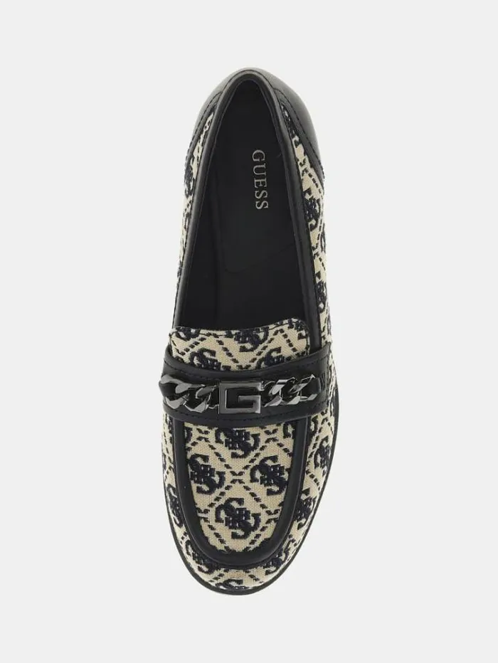 Women Victer 4g Logo Loafers Blue Multi Guess Flat Shoes