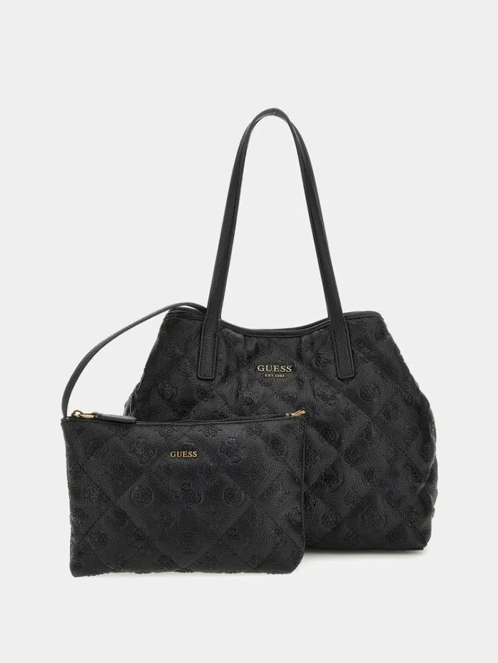 Women Vikky 4g Peony Logo Shoulder Bag Black Guess Shoulder Bags
