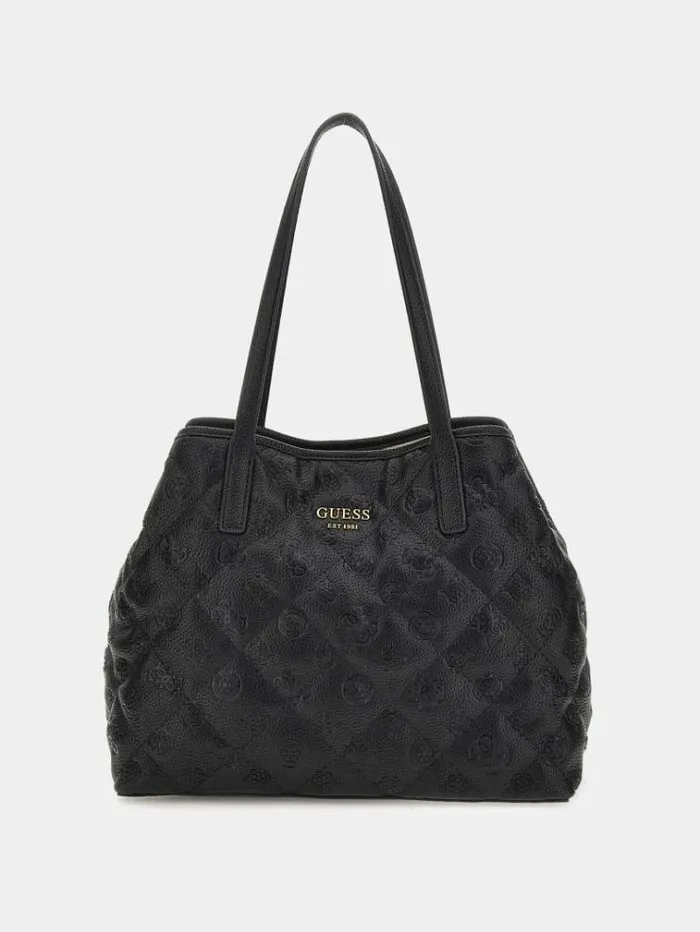Women Vikky 4g Peony Logo Shoulder Bag Black Guess Shoulder Bags