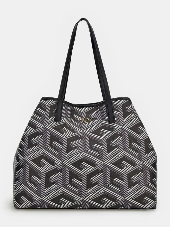 Women Vikky G Cube Logo Shopper Black Multi Guess Shoppers
