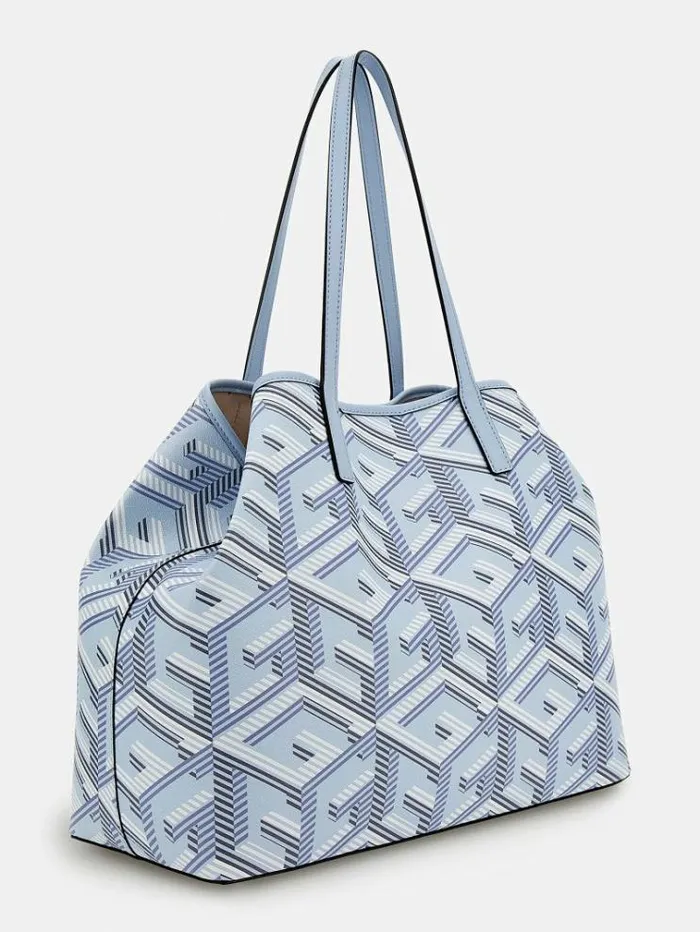 Women Vikky G Cube Logo Shopper Blue Multi Guess Shoppers