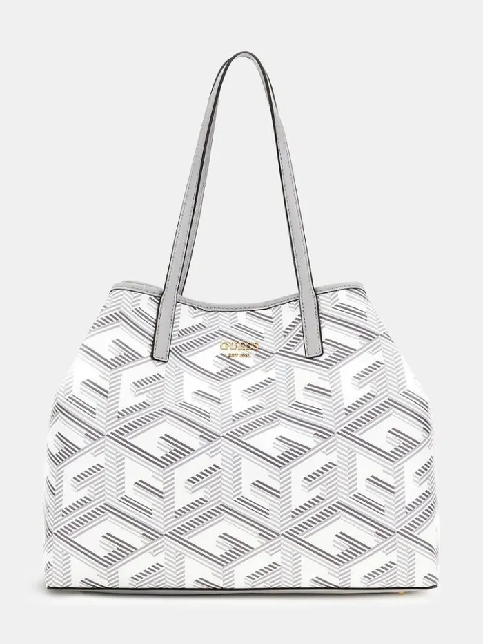 Women Vikky G Cube Logo Shopper Grey Multi Guess Shoppers